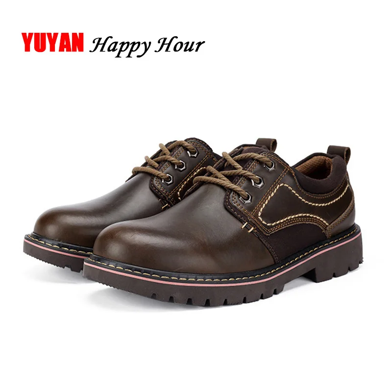 

2019 Autumn Early Winter Shoes Men Ankle Boots Genuine Leather Hard Outsole Men's Fashion Boots Male Brand Ankle Botas A098