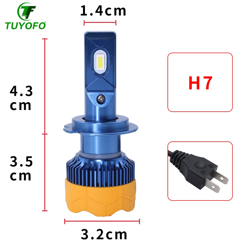 TUYOFO CT7 H4 светодиодный 12000LM/пара 4 стороны галобный фонарь COB H13 H11 H7 9005 9006 9007 9012 фары дальнего и ближнего света лампочки фар