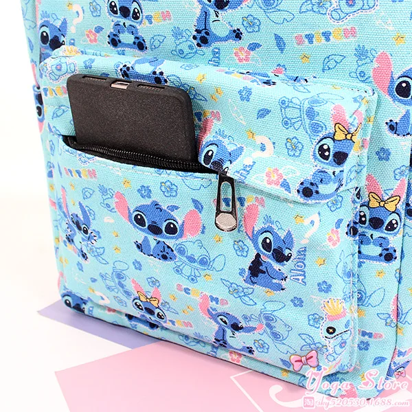 Детский Школьный рюкзак Disney Stitch модная дорожная сумка тоут для учеников средней