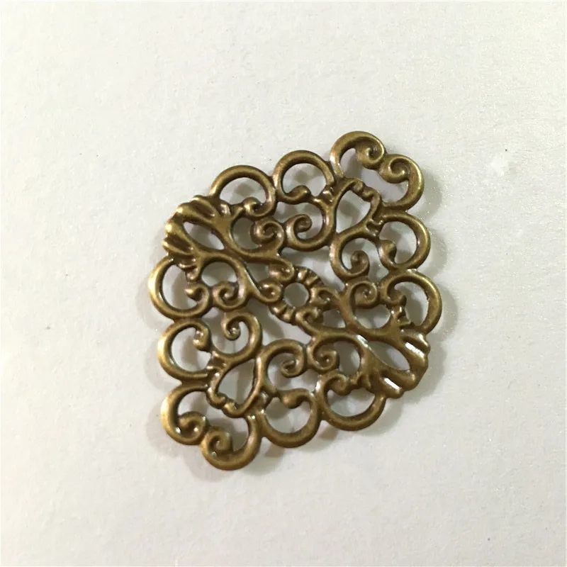

Metal Embelishments Scrapbooking Bronze Tone Daisy Flower Butterfly Wraps Cabochon Jewelry Material For DIY 37x30mm,50PCs