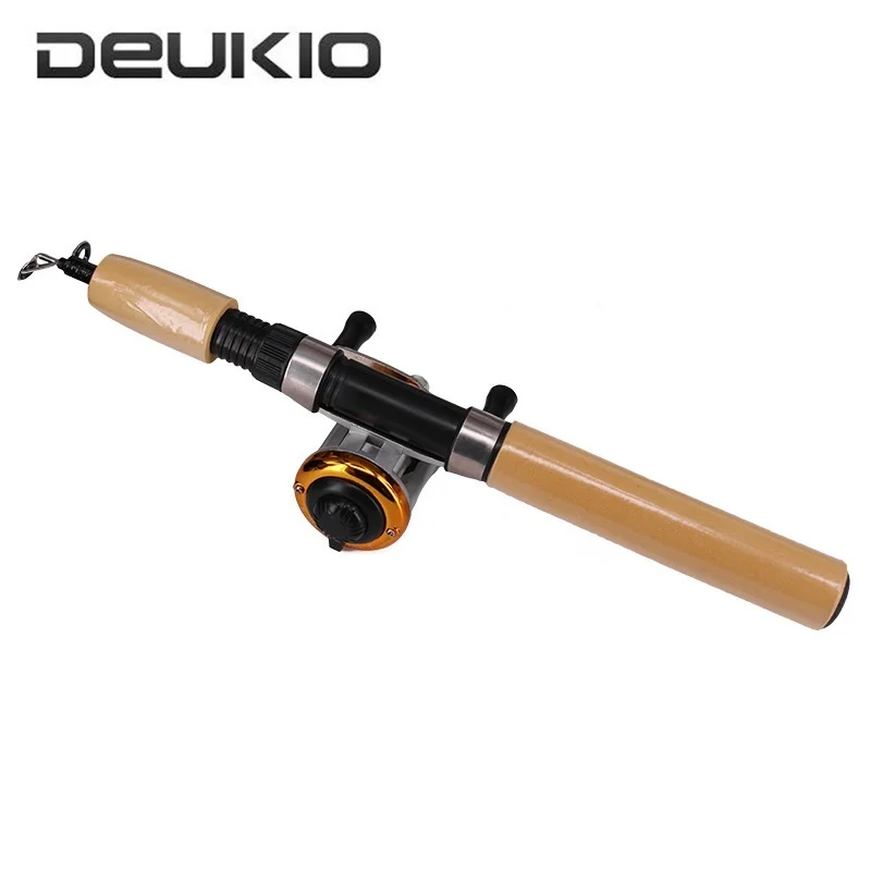 DEUKIO جديد الشتاء الصيد قضيب كومبو الجليد الصيد القطب مع بكرة الصيد و خط في الهواء الطلق الغزل الصب الصيد بكرة معالجة مجموعة