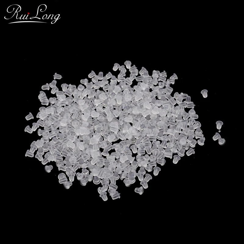 200pcs 5*6mm caps Earring Studs Backs Stopper Scrolls Ear Post Nuts  Findings DIY Blocked