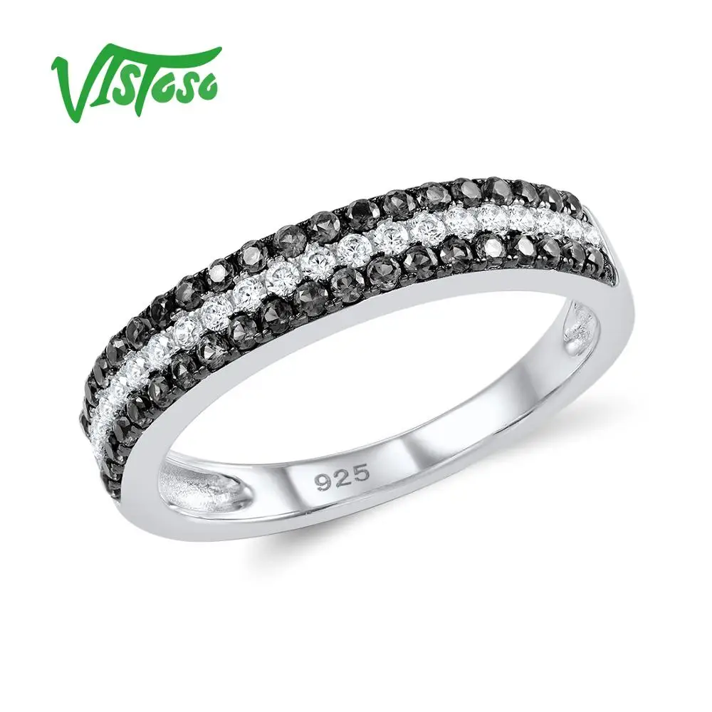 VISTOSO 925 пробы серебряные кольца для женщин хорошее ювелирное изделие Женское