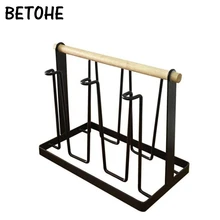 BETOHE японский стиль кованого железа Емкость со сливным отверстием держатель Бытовая стойка для хранения кружек стекло/чай/стеллаж для кофейных чашек