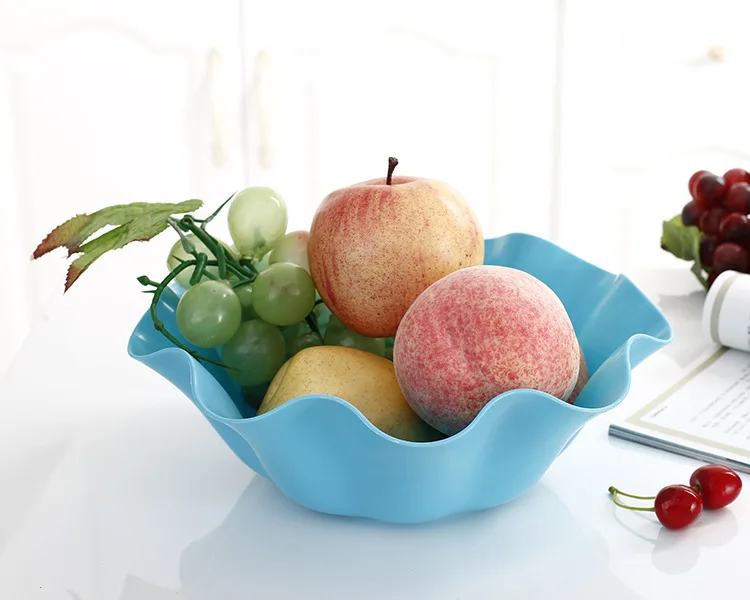1PC 10inch new creative fashion plastic fruit plate European fruit dish shaped plastic flower snacks JH 0771
