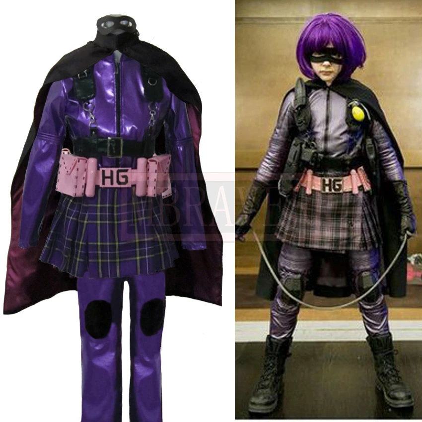 Kick Ass Cosplay Costume Kick Ass Hit Girl Cosplay Costume custom made Kick Ass Cosplay Costume Kick Ass Hit Girl Cosplay Costume custom made