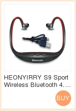 HEONYIRRY спортивные Беспроводной S9 наушники Bluetooth 4,0 наушники-вкладыши гарнитура с микрофоном для iPhone 5/6/7, samsung Xiaomi huawei