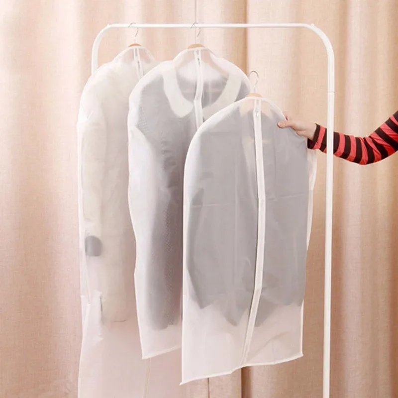 PEVA Clear Washable Coat Suits Protective Cover Clothes Garment Storage