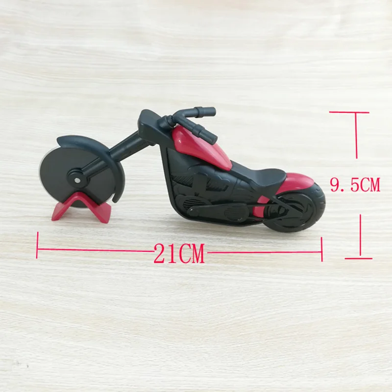 Pizza Cutter Motorcycle Pizza Cutter Wheel Stainless Steel Plastic Motorbike Roller Pizza Chopper Slicer FBE2