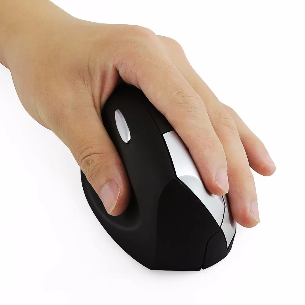 CHYI, левая рука, беспроводная, вертикальная мышь, эргономичная, 1600 dpi, оптическая, 3D, Mause, компьютерные игровые мыши с ковриком для мыши, для ПК, ноутбука, геймера