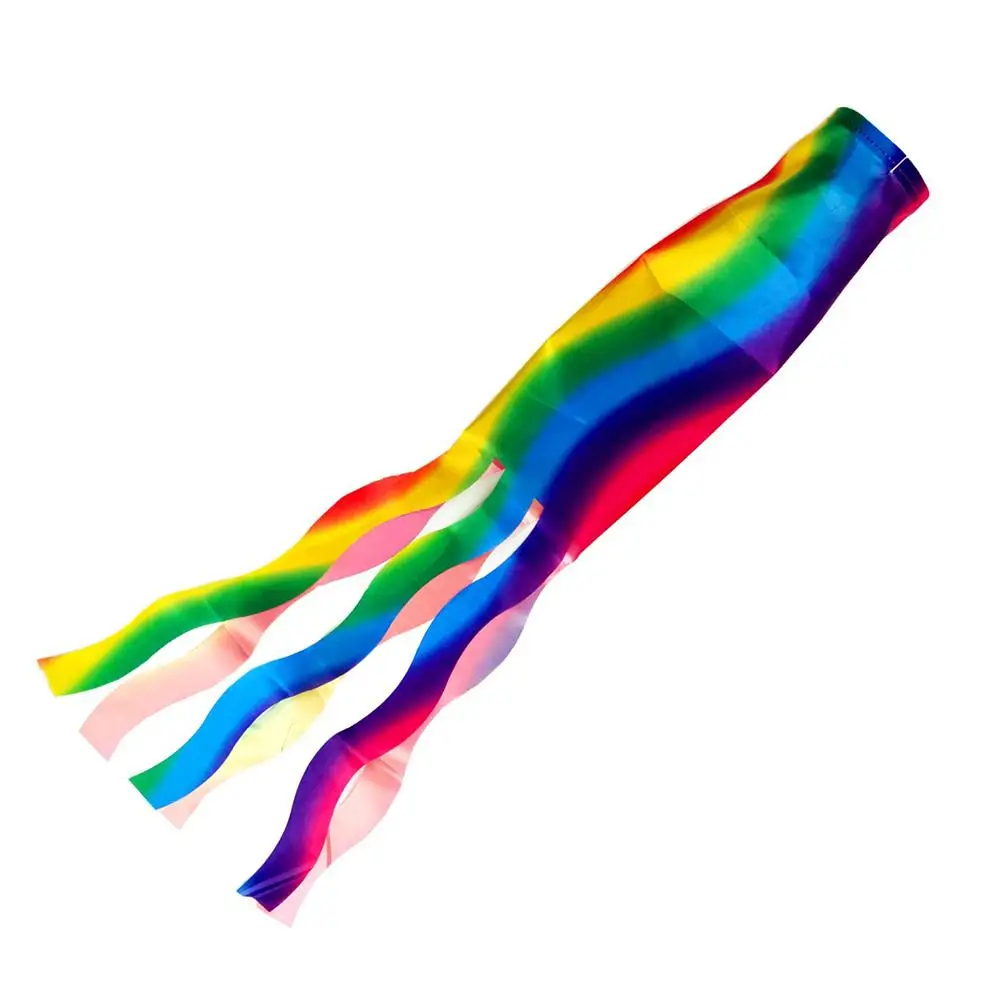 Rainbow Column Flag Windsock Colorful Hanging Decoration Red Orange Yellow Green Blue Purple