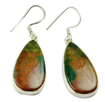 

Lovegem Genuine Blood Stone EARRINGS 925 Sterling Silver, 44mm, AE2183