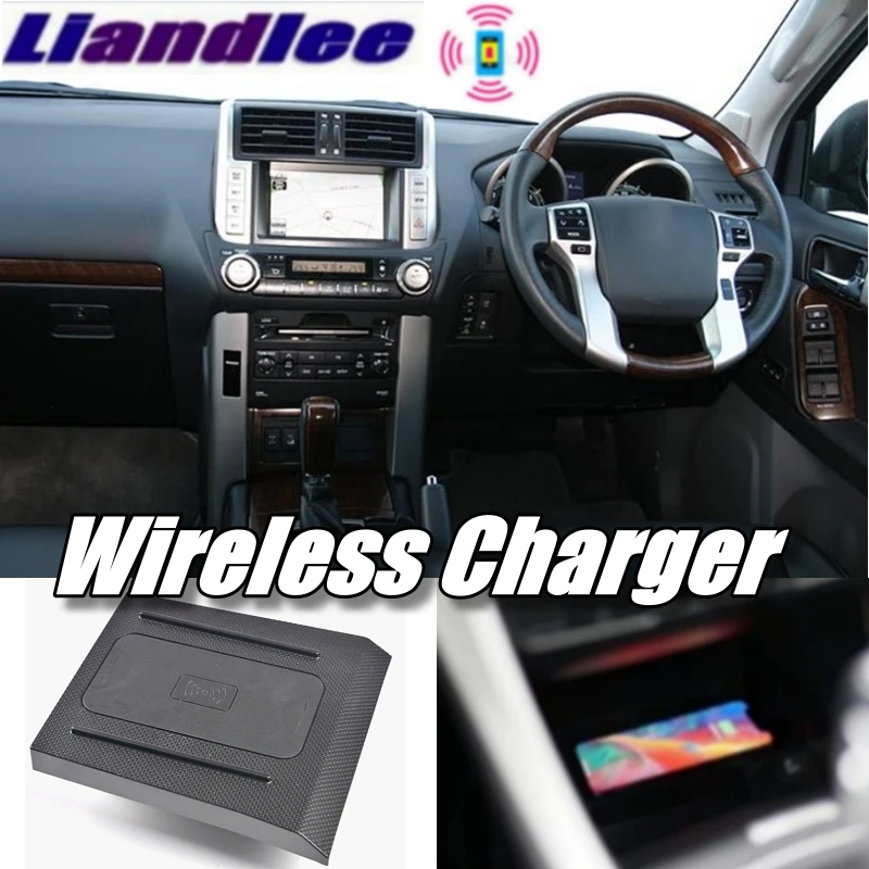 Liandlee беспроводной автомобильный телефон зарядное устройство подлокотник отсек для хранения быстрая qi Зарядка для Toyota Prado J150 2010