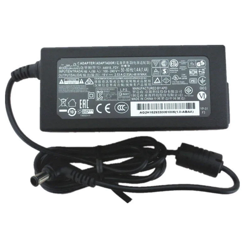 19V 2.53A Мощность адаптер для LG 32 дюймов ТВ 32MB25VQ lv320DUE 32LF5800 LCAP35 DA 48F19 A4819 FDY 48G19|Батареи