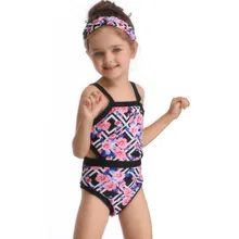 Купальники для девочек, бикини, полиэстер, цельные детские купальники, купальный костюм, бикини, пляжный купальник с цветочным принтом, L0521