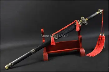 

Black WUSHU SWORD CHINESE Saber SWORD medium carbon steel BLADE - Lion