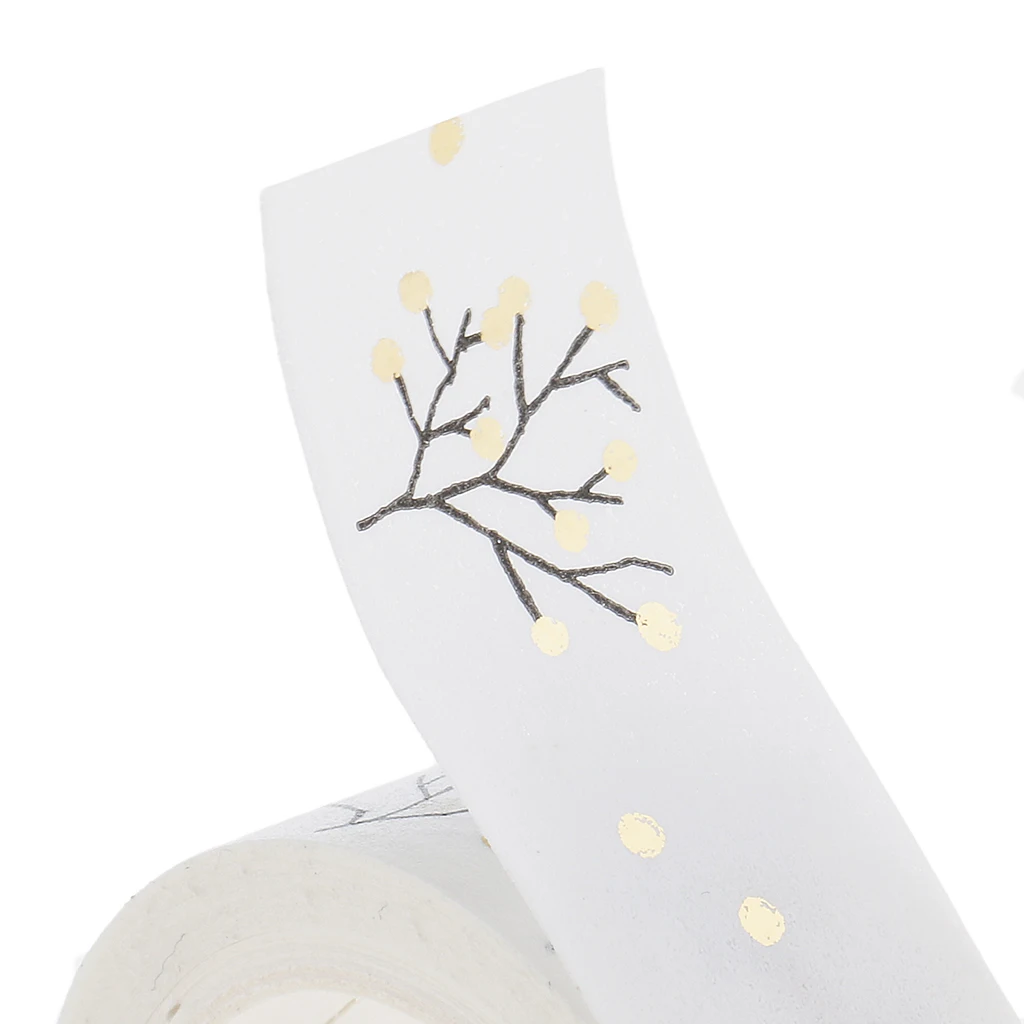 5 Meters/ Roll DIY Hot Gold Flower Washi Tape Decorative Sticky Paper Masking Tape Self Adhesive Tape Scrapbooking Tape Planner