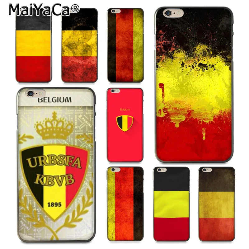 

MaiYaCa Belgium Flag Luxury High-end Protector phone Case for iPhone 8 7 6 6S Plus X 10 5 5S SE 5C Coque Shell