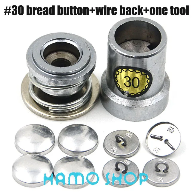 

100set/lot #30 Round Fabric Aluminum Covered Cloth Button With One Tool Metal Jewelry Accessories For Handmade DIY Free Shipping