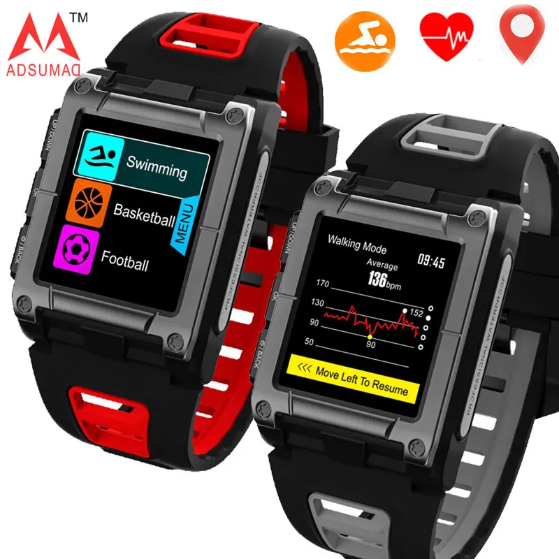 

Professional GPS swimming smart watch, swimming automatic record lap IP68 11 sports modes, heart rate monitor bracelet