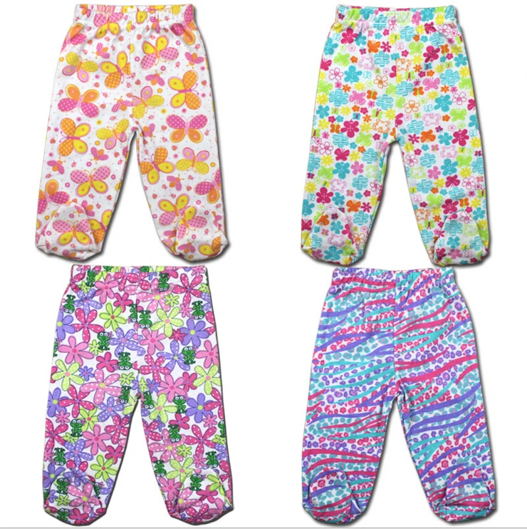 Download 5pcs per Lot 100% cotton baby girl printed flower footed ...