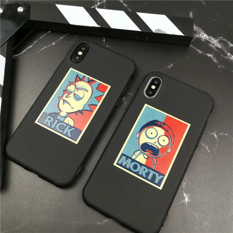

Classic animation Rick and Morty Retro soft phone cover case for iphone X XS MAX XR 10 8 7 plus 6s 6plus matte silicone coque