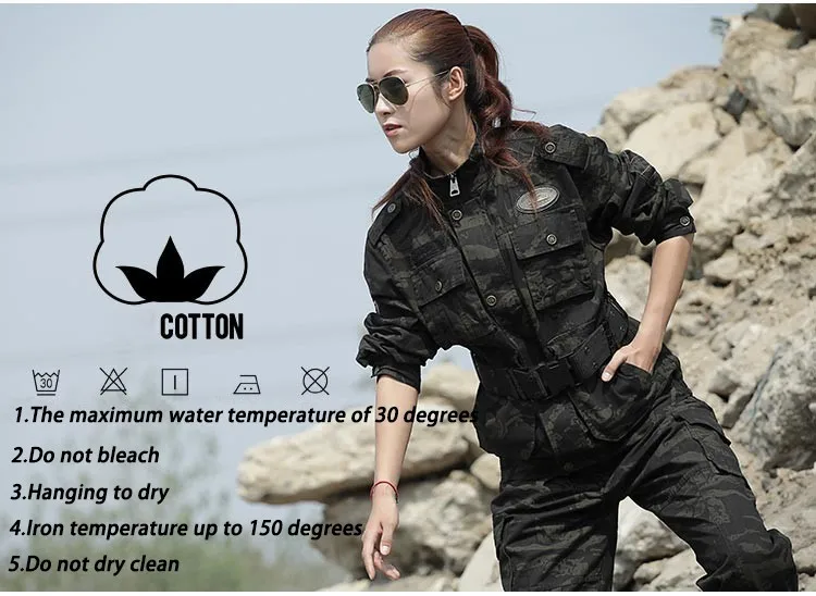 Военные Uniforme fardas Militar тактический камуфляж Костюмы хлопковый костюм мужские черные Hawk нам Униформа армии рабочая одежда женская