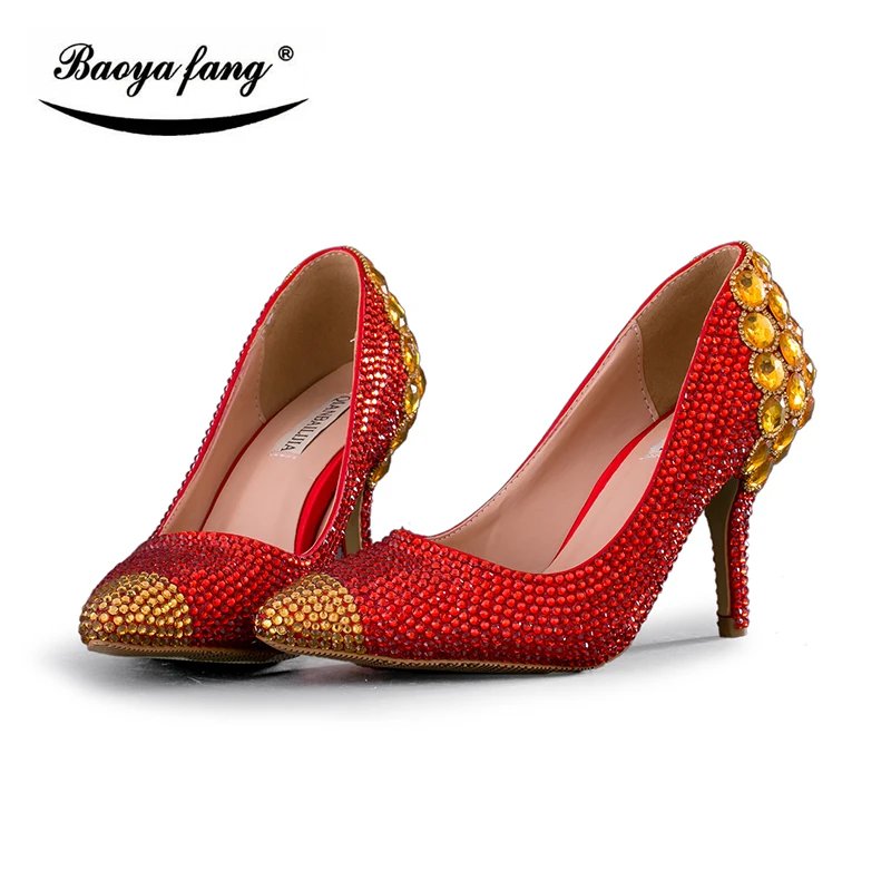 red and gold heels for prom