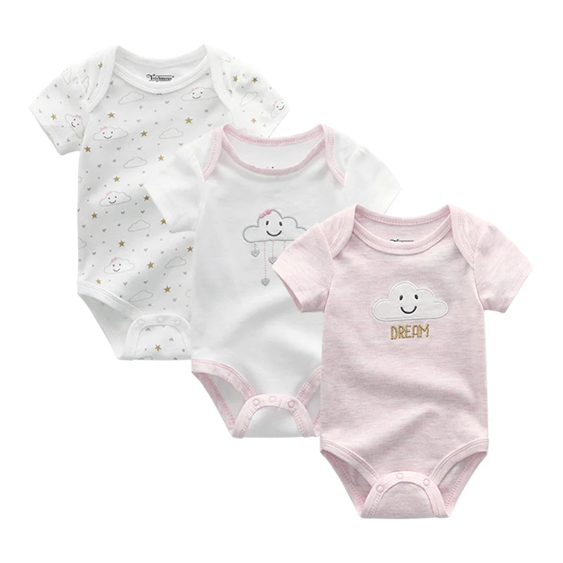 

2019 3PCS/Lot Unisex Baby Girl Clothes Cotton Solid Unicorn Newborn Bodysuits Baby Boy Clothes Girls Clothing Roupas de bebe