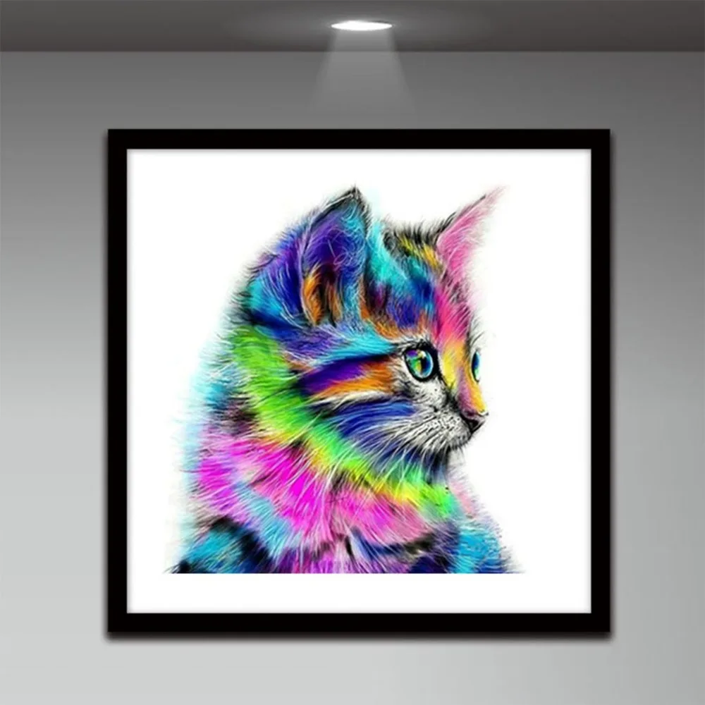 3D DIY Алмазная картина животные кошка шаблон вышивки крестиком картины для вышивки рукоделие домашнее ремесло художественное украшение 30*30 см