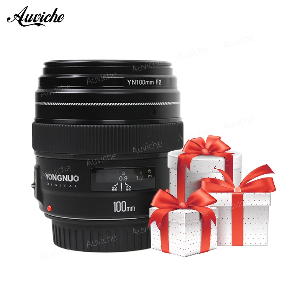 

NEW Yongnuo YN100mm F2 Medium Telephoto Prime Lens for Canon EOS Rebel Camera AF MF 5D 5D IV 1300D T6 760D 750D 5DS Camera