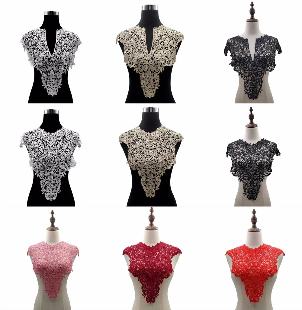 

FFLACELL Venice Lace Applique Trims Motif Embroidery DIY Craft for Sewing Cloth Patch Accessories
