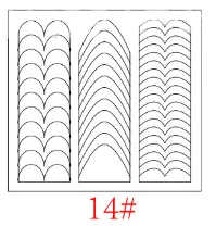 24 стильные Стикеры для трафарет для ногтей, советы по французским завиткам, руководство по маникюру, сделай сам, наклейки для дизайна ногтей, 3D косметические инструменты для стайлинга - Цвет: 14