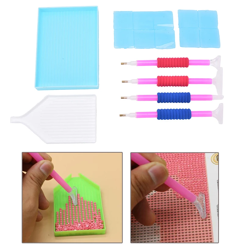 

1 set Diamond Painting Tools 28 Grids Box Storage Pen Sticky DIY Embroidery Cross Stitch Tool Kit For Handmade Crafts