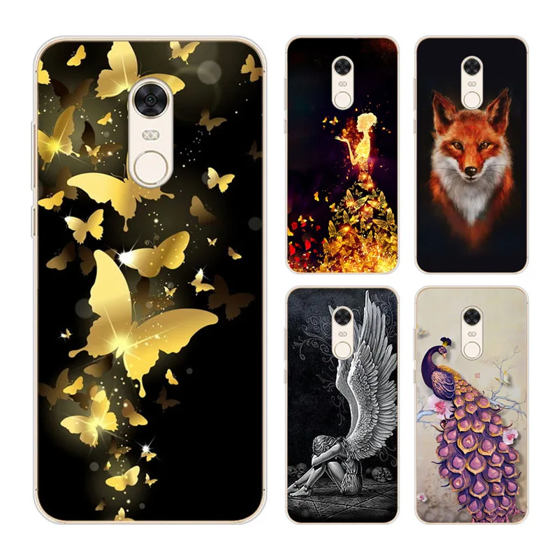 

Goterfly Soft TPU For xiaomi Redmi 5 plus case cover Xiaomi Redmi 5 case painted colorful cute printing protective Back cover 5