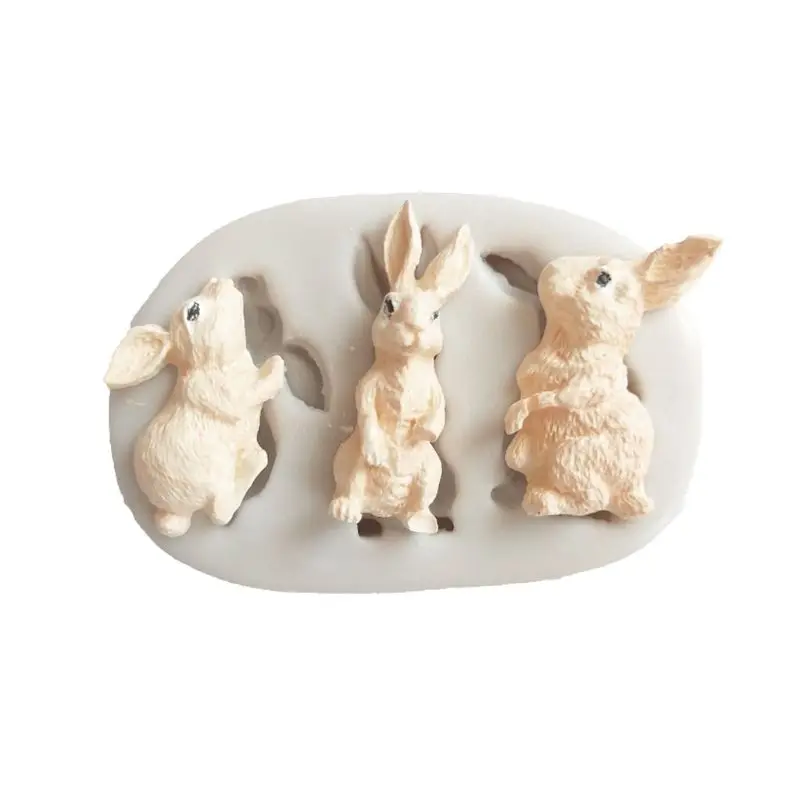 Fondant Rabbit Tea Cup Lock Cake Topper