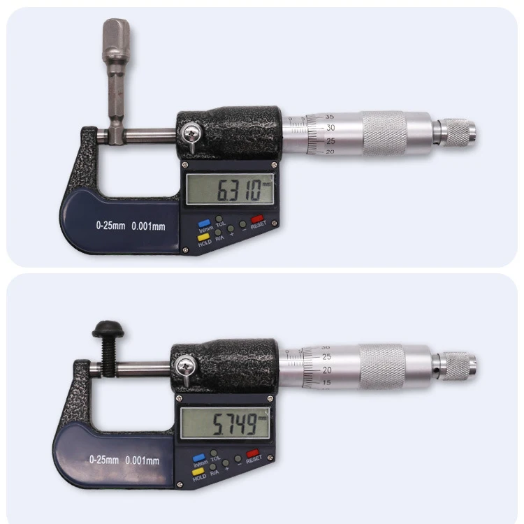 0,001 мм электронный цифровой суппорт Калибр наружный микрометр 0-25 мм ЖК-экран цифровой микрометр суппорт прибор Измерение Инструменты