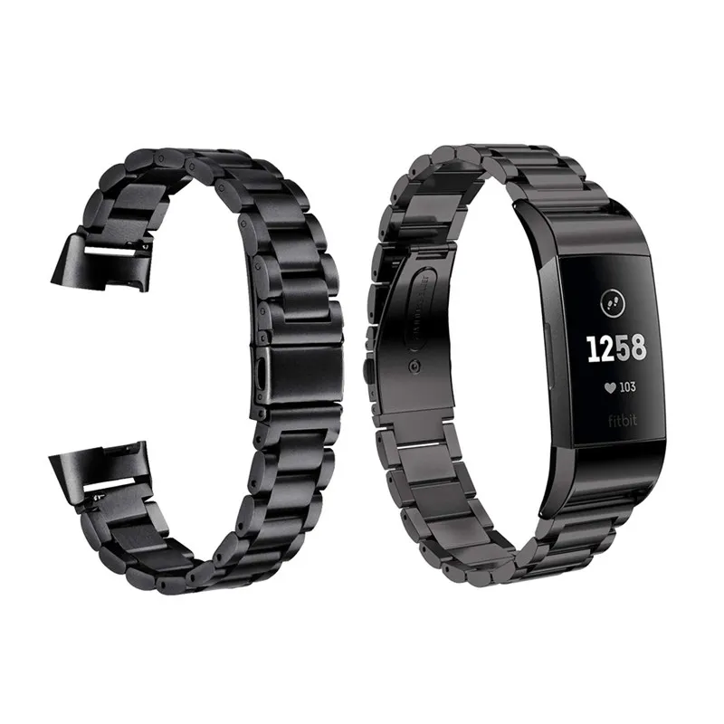 Металлический ремешок для наручных часов YUEDAER, ремешок для Fitbit Charge 3, сменный ремешок для часов, застежка-бабочка, Браслет для Fitbit Charge3