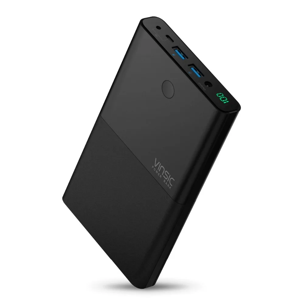 Vinsic Laptop Power Bank 30000mAh Portable Charger 4.5A 19V DC 2.4A Dual DC Input for iPhone X 8 8 Plus Xiaomi Notebook Tablets Vinsic Laptop Power Bank 30000mAh Portable Charger 4.5A 19V DC 2.4A Dual DC Input for iPhone X 8 8 Plus Xiaomi Notebook Tablets