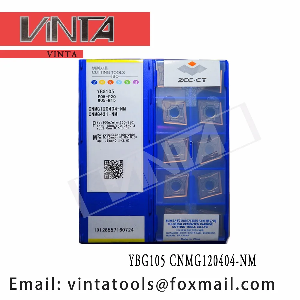 

high quality 10pcs/lots YBG105 YBG102 CNMG120404-NM cnc carbide turning inserts cutting blade tools