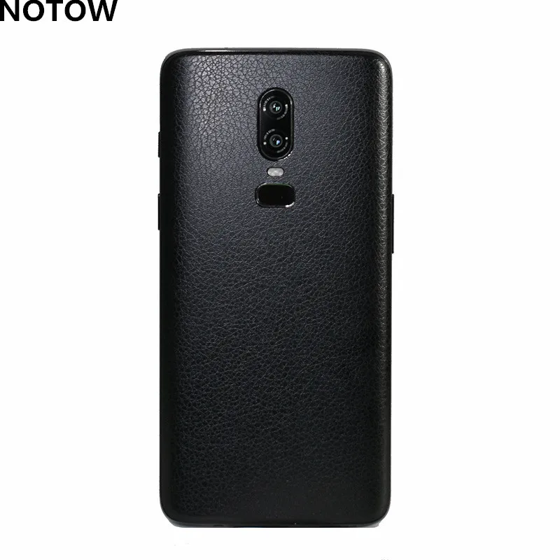 

NOTOW Fashion leather PVC Sticker Wrap Skin Mobile Back Paste Protective Film case For oneplus 6/6T