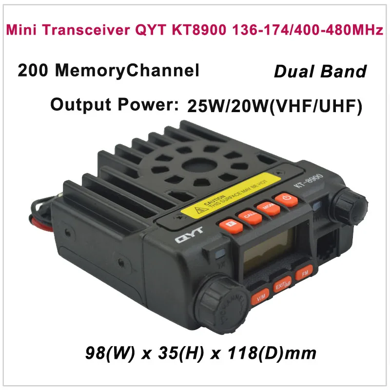 Мини приемопередатчик QYT KT8900 136 174/400 480 МГц двухстороннее радио двухдиапазонный
