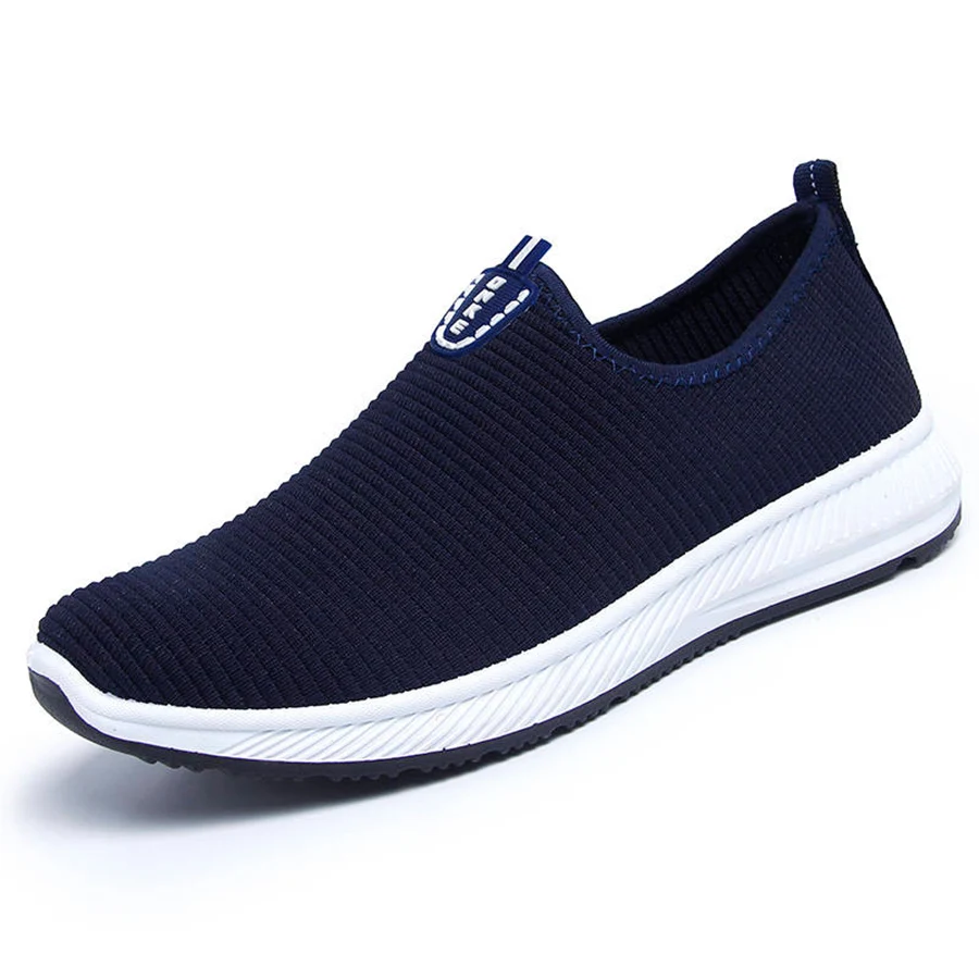 Fashion Breathable Mesh Men Shoes Non-slip Rubber Sole Man Shoes 2019 Summer Autumn Plus Size 38-44 Male Black Shoes