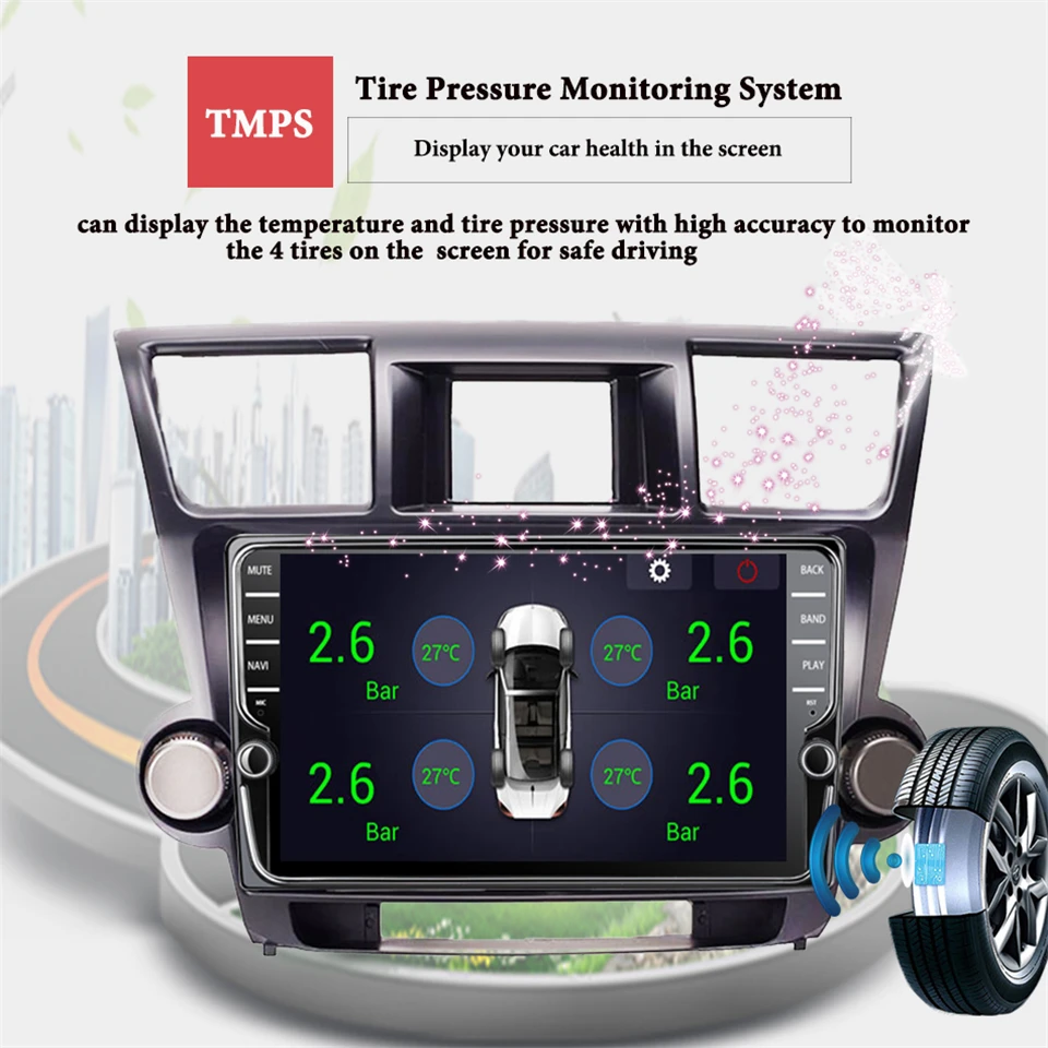 Top 9" Octa core Car radio for Toyota Highlander Kluger 2008-2012 android 9.1 car DVD player with 4G RAM 64G ROM Head Unit 14