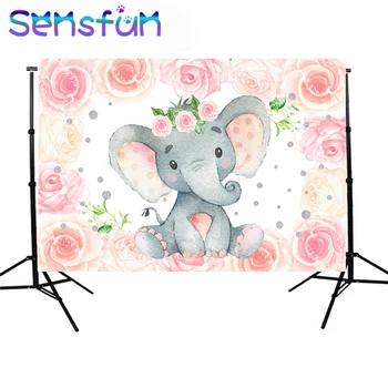

Sxy1506 Safari Party Photobooth Elephant Candy table Backdrops Girls Birthday Photography Backgrounds For Photo Studio 220x150cm