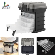 Коробка для рыболовных снастей, 4 слоя, морская рыболовная приманка, приманка, крючок, переносной чехол для хранения, Рыболовный аксессуар, инструмент, рыболовный крючок, органайзер, контейнер