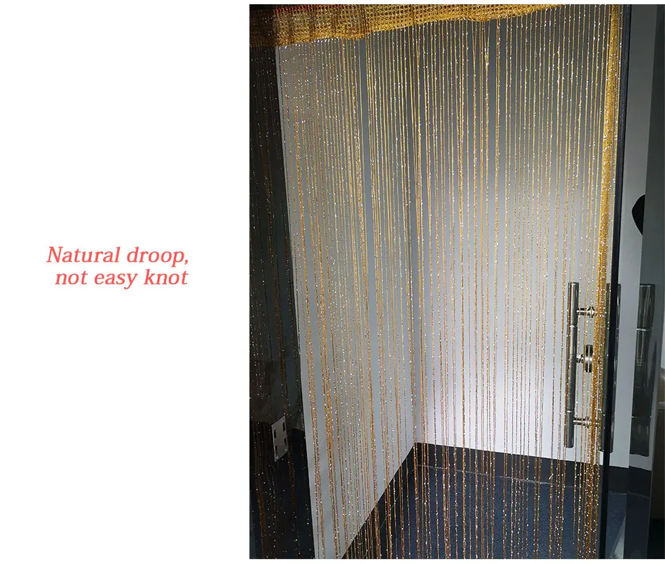 Shiny Flash Line Tassel String Door Translucidus Divider Sheer Curtains Tassel For Living Room Bedroom Girls Kitchen Valance (8)