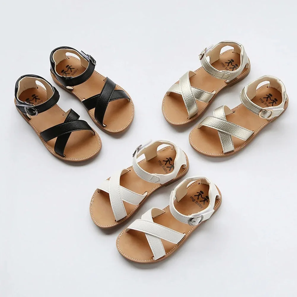 

2019 New 1 Pair Children Girl Sandals Shoes Anti-slip Open Toe Fashion for Summer Beach WML99