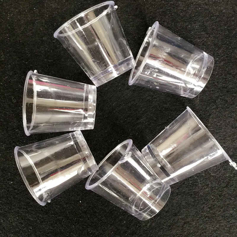 

20PCS/LOT Mini Ice-shape Cups Simulation plastic parfait glass miniature Transparent glass Artificial Plastic Crafts #DIY053