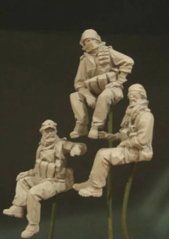 

Unassambled 1/35 US Special Crew in Afghanistan include 3 Resin figure miniature model kits Unpainted